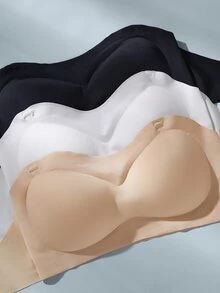 Áo ngực bandeau không dây không lưng cho thiếu nữ, có móc cài trước, chống trượt, chống hở, không đường may - Nhiều màu - Xem 5