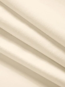 SHEIN BASICS 女款米白色立領上衣，修身版型，長袖，假領，秋季女式辦公日常簡約基礎優雅端莊款 - 米色 - 查看 6