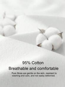 SHEIN BASICS 女款 95% 棉 全白針織圓領短袖連身衣 夏季穿搭 日常白天簡約基本端莊上班穿著 - 彩色 - 查看 4