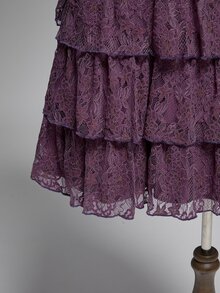 ROMWE Hippie Plus Size Color Block Layered Elegant Camisole Dress Winter - Purple - View 3