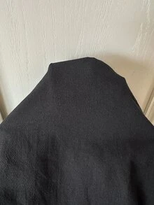 SHEIN EZwear 休閒百搭黑色編織長褲 - 黑色 - 查看 10