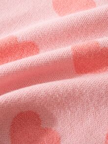 SHEIN Young Girl Young Girl Pink Young Girls Fitted Crew Neck Cardigan, Autumn/Winter Fall - Watermelon Pink - View 6