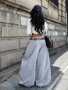 Coolane Women's Casual Versatile Daily Travel Sweatpants With Pockets - Grey - View 6