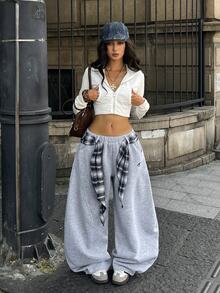 Coolane Women's Casual Versatile Daily Travel Sweatpants With Pockets - Grey - View 5