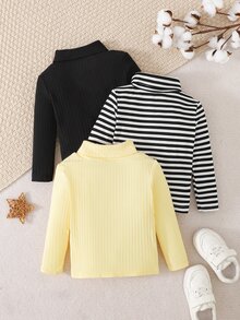 Cozy Pixies 3PCS Baby Girls Tops - Multicolor - View 2