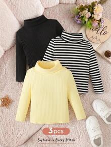 Cozy Pixies 3PCS Baby Girls Tops - Multicolor - View 8