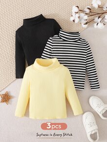 Cozy Pixies 3PCS Baby Girls Tops - Multicolor - View 6