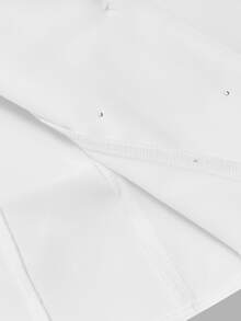 SHEIN MOD 女款白色細肩帶背心上衣 方領前襟仿珍珠鈕扣式西裝外套 職場早午餐商務茶會辦公室秋季優雅休閒婚禮 - 杏色 - 查看 9
