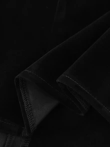 LUMIGAL Women's Black Embroidered Sleeveless Waist-Cinching Short Jacket - Black - View 5
