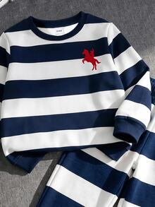 Kids Kids Choose Any 3 Sets And Get 1 Freea Business-Casual Set Featuring A Simple, Elegant Crew-Neck Design. Autumn - Multicolor - View 4