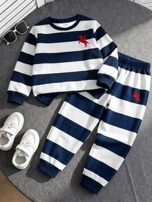 Kids Kids Choose Any 3 Sets And Get 1 Freea Business-Casual Set Featuring A Simple, Elegant Crew-Neck Design. Autumn - Multicolor - View 3