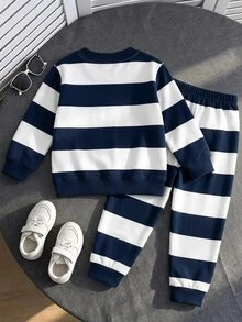 Kids Kids Choose Any 3 Sets And Get 1 Freea Business-Casual Set Featuring A Simple, Elegant Crew-Neck Design. Autumn - Multicolor - View 2