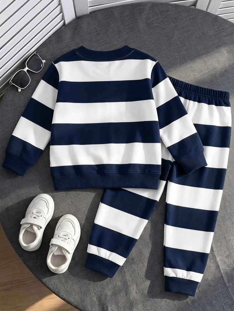 Kids Kids Choose Any 3 Sets And Get 1 Freea Business-Casual Set Featuring A Simple, Elegant Crew-Neck Design. Autumn - Multicolor - View 2