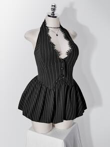 SHEIN ICON 大碼西裝套裝 - 黑色 - 查看 8