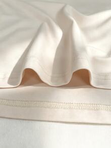 Lalippa 女款萬聖節 T-shirt 流行款南瓜幽靈屋刺繡奶油色復古滾邊領 Y2K 風格秋季上衣 - 彩色 - 查看 4