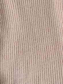 SHEIN Tween Girl Solid High Neck Raglan Sleeve Long Sleeve Loose Casual Loose Sweater Dress, Autumn Farewell Beige - Khaki - View 3