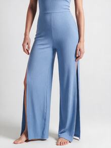 SHAPORA Women's Casual Solid Color Racerback Jumpsuit Loungewear - Blue - View 6