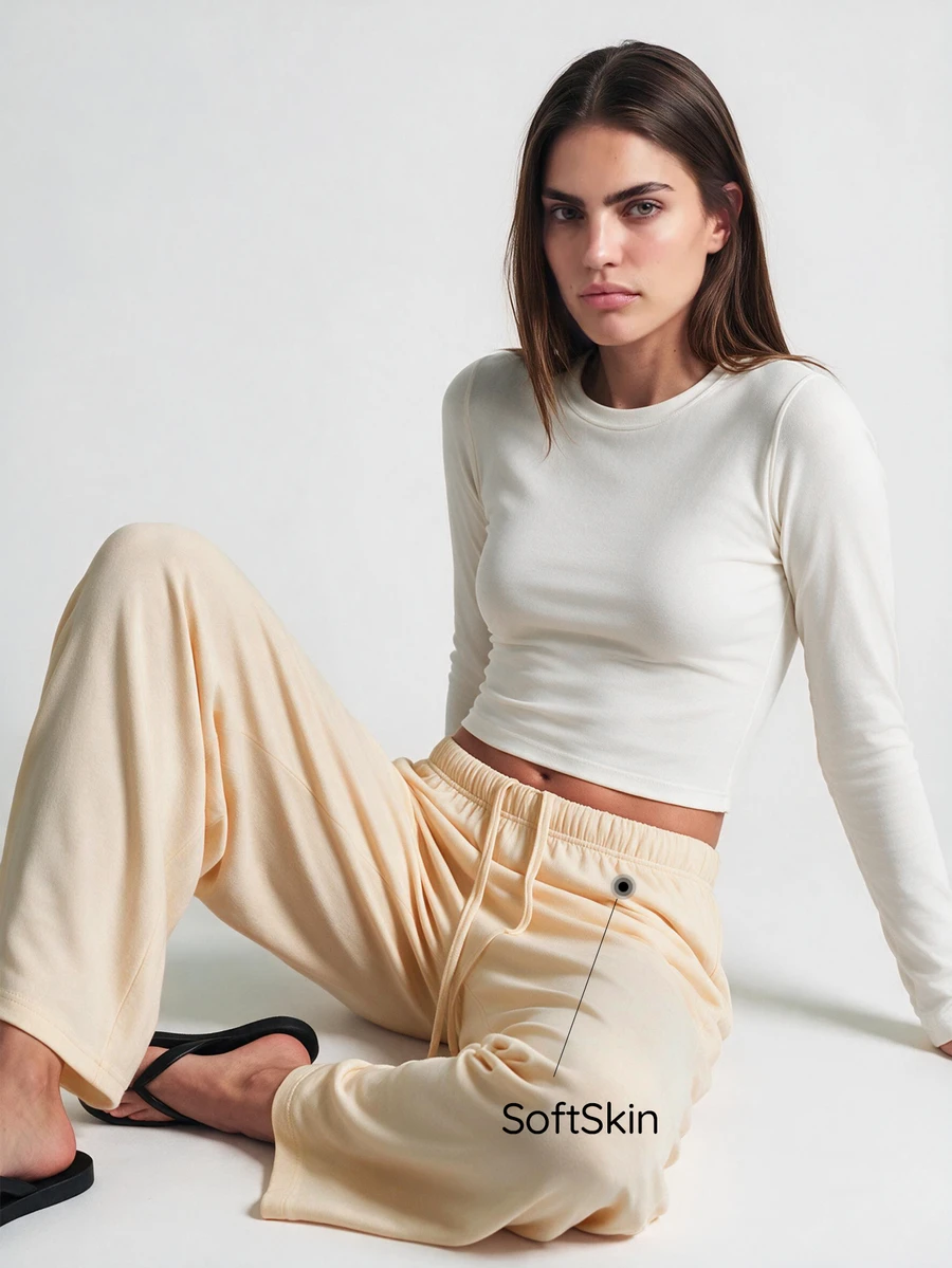 SHAPORA Conjunto de pijama de punto cómodo y minimalista casual para mujer - Multicolor - Ver 1