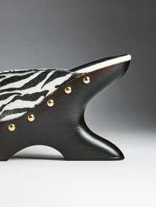 Denimoi Women Platforms & Wedge Sandals - Black and White - View 2
