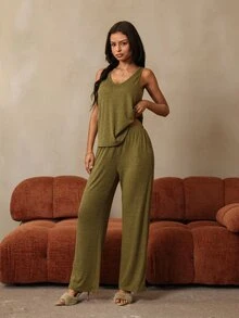 HautHeat Women Lounge Sets - Army Green - View 6