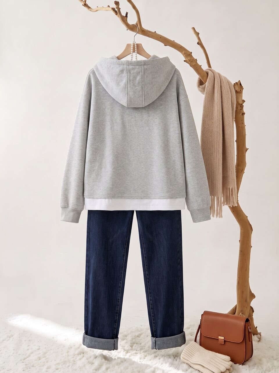Plus Size Women's Drawstring Hooded Casual Everyday Long Sleeve Sweatshirt Fall