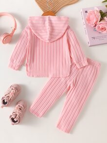 Baby Girls T-Shirt Co-Ords - Pink - View 2