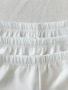 SHEIN 女童春夏細肩帶背心上衣與短褲套裝 3件組 素色/多色 Seasons - 紫色 - 查看 7