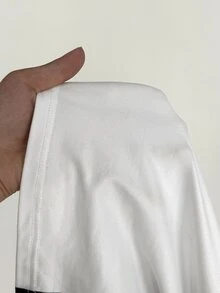 Coolane 女款夏季街頭風運動休閒外出運動賽日彈性舒適白色圖案修身T恤，音樂節穿搭 - 白色 - 查看 7
