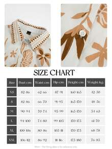 Rue Lumi Women's 2 Pieces Set Beige Summer Boho Tropical Leaf Digital Printed Long Sleeve Button-Up Blouse & Straight Leg Pants Holiday Vacation Outfit,Soft - Apricot - View 12