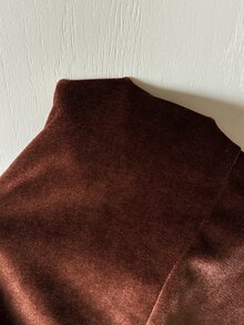 SHEIN EZwear Casual Commute Brown Velvet Women's Long Pants - Mocha Brown - View 6