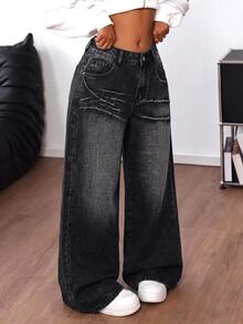 SHEIN Women Jeans - Black - View 7