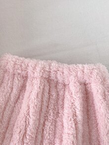SHEIN Playful Pals 3件組女嬰連帽上衣褲子套裝 可愛甜美粉色熊刺繡蝴蝶結 羅紋毛絨長袖連帽加厚 戶外派對冬季公主保暖包 - 淺粉色 - 查看 4