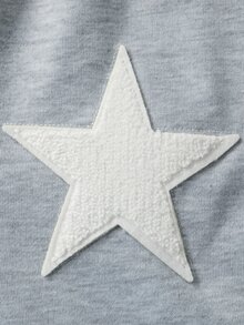 ROMWE MEN Street Life Men's Loose Fit Embroidered Towel Fabric Sweatpants - Grey - View 7