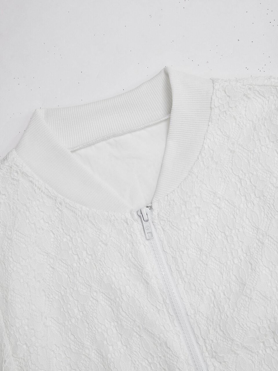Women's Autumn Casual Solid Color Lace Jacket