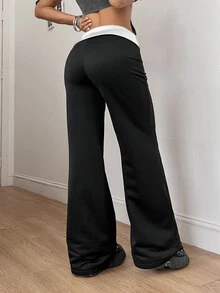 Coolane Women's Plus Size Fall Going Out Date Night Formal Rave Outfit Punk 90s Casual Vacation Goth Streetwear Vintage Y2K Graphics Stretchy Trousers Fall - Black and White - View 4