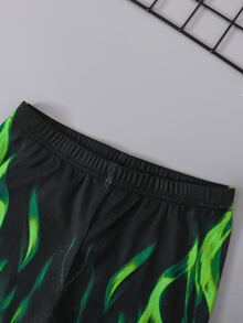 Dozemod 儿童青少年男童紧身夜光游戏手柄图案圆领短袖短裤柔软亲肤紧身睡衣套装，2 件装 - 黑色 - 查看 5