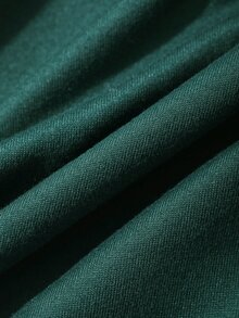 DAZY Women's Round Neck Long Sleeve Open Front Solid Color Fitted Short Street Casual Jacket Summer - Dark Green - View 7