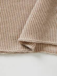 SHEIN Light Pink New Knit Cardigan, Buttonless Open Shawl Collar Cape Style - Dusty Pink - View 7