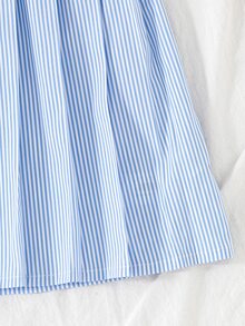 SHEIN 青少年女孩運動衫套裝，藍色，連帽衫 + 慢跑褲 2 件套，寬鬆版型，秋冬保暖，時尚百搭，休閒，領口，圓領，印花，字母印花，蝴蝶結，加厚保暖內裡 - 白色 - 查看 7