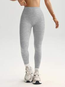 Slayform Slayform Celana Legging Olahraga Kasual Wanita Pinggang Tinggi Tanpa Jahitan dengan Detail Kerut, Cocok untuk Yoga - MultiWarna - View 4