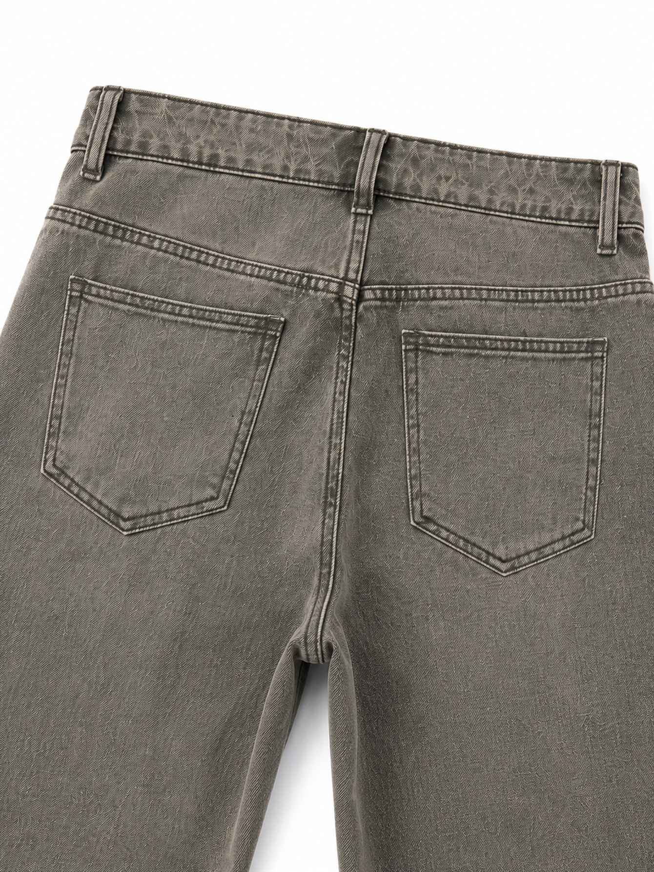Vintage Wash Denim Wide Leg Retro Jeans, view 7
