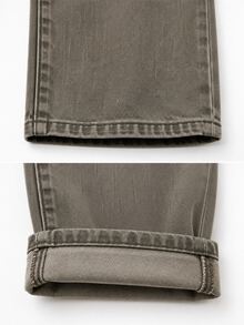 Zerodot Celana Jeans Wanita Model Vintage Wash Denim Potongan Lebar Gaya Retro Kasual Sehari-hari Musim Gugur dan Pra-Musim Gugur - Hijau - View 6