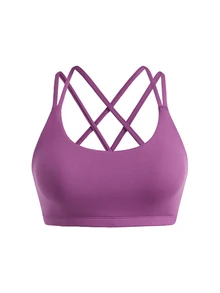 SHEIN Cheerettes Women's Solid Color Seamless Sports Bra - Multicolor - View 9
