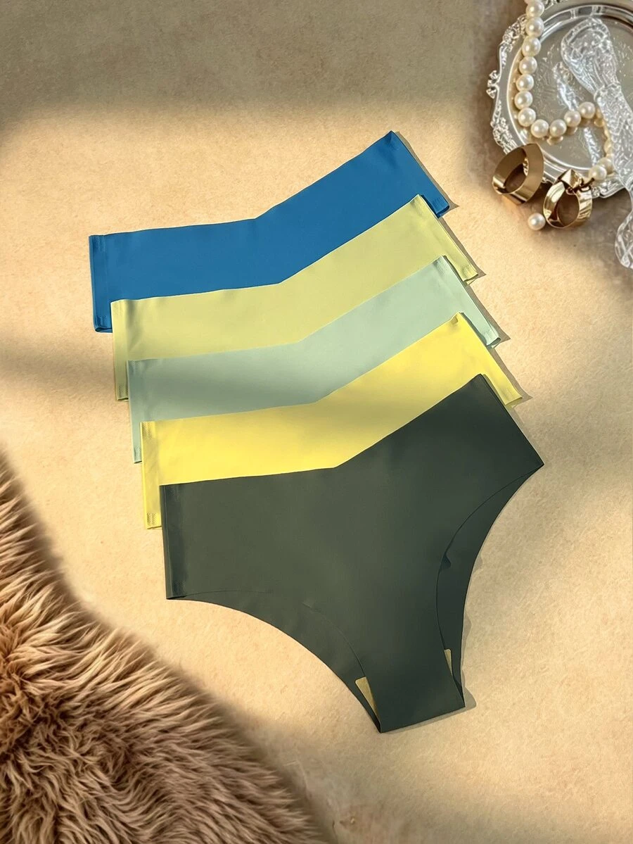 Bare Chapter Women's Comfortable Adhesive Triangle Panties 5-Piece Set - Multicolor - View 1