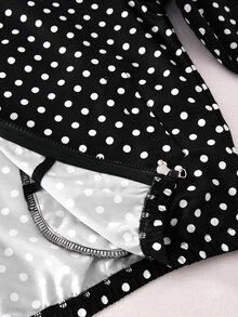 SHEIN 青少年女孩外套，秋季，校園風黑色波點可愛酷女孩 - 黑色 - 查看 9