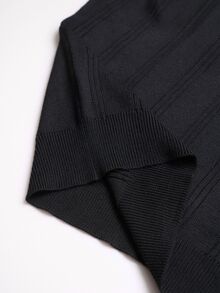 RONVEXI 男士黑色短袖針織 Polo 衫，夏季商務休閒辦公度假通勤上衣，純色單排扣百搭度假海灘款 - 黑色 - 查看 8