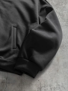 AXEPEAK Men's Airplane Buckle Hooded Sweatshirt And Sweatpants Casual Daily Set - Black - View 11