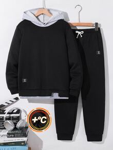 SHEIN 青少年男孩連帽衫與運動衫套裝 - 彩色 - 查看 4