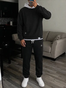 SHEIN 青少年男孩連帽衫與運動衫套裝 - 彩色 - 查看 3