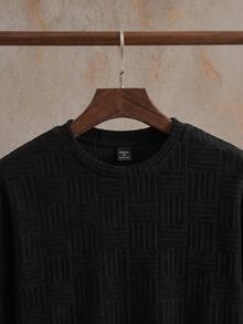 Vientiro Loose Fit Men Solid Drop Shoulder Tee - Dark Grey - View 5